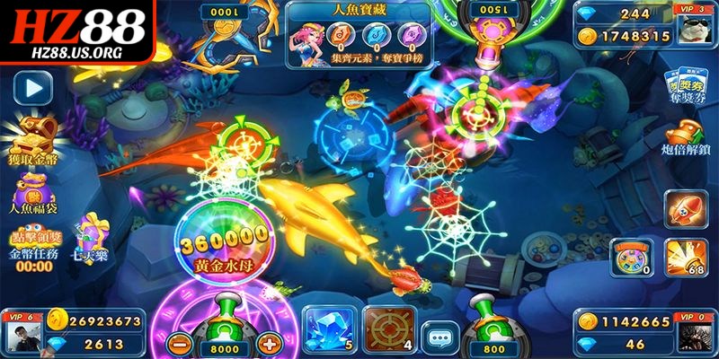 Các loại súng bắn cá trong game đều có đặc điểm, công dụng và hiệu quả riêng