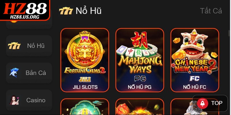 Giới thiệu HZ88 với các tựa game cá cược hàng đầu