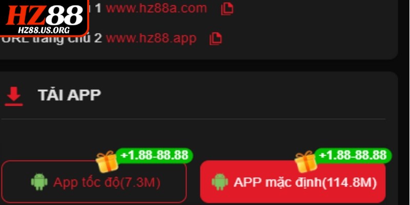 Hướng dẫn tải app HZ88 chi tiết trên từng hệ điều hành